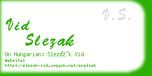vid slezak business card